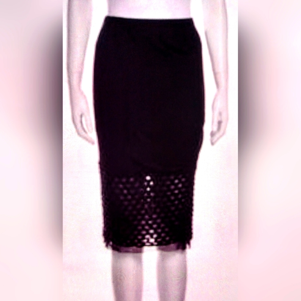 Fuzzi raw-edge  trim skirt